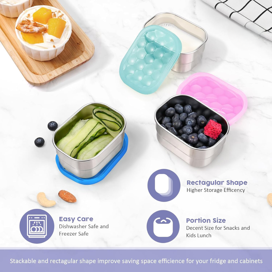 SnackGuard – RVS Snackcontainers met Siliconen Deksel