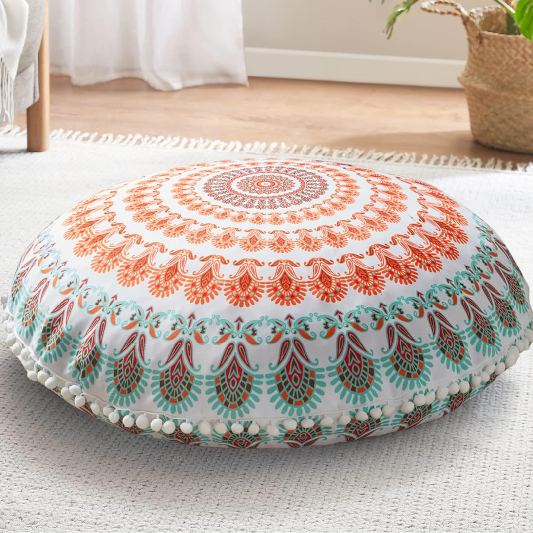 MandalaCushion – Bohemian Meditatie Kussen voor de Vloer
