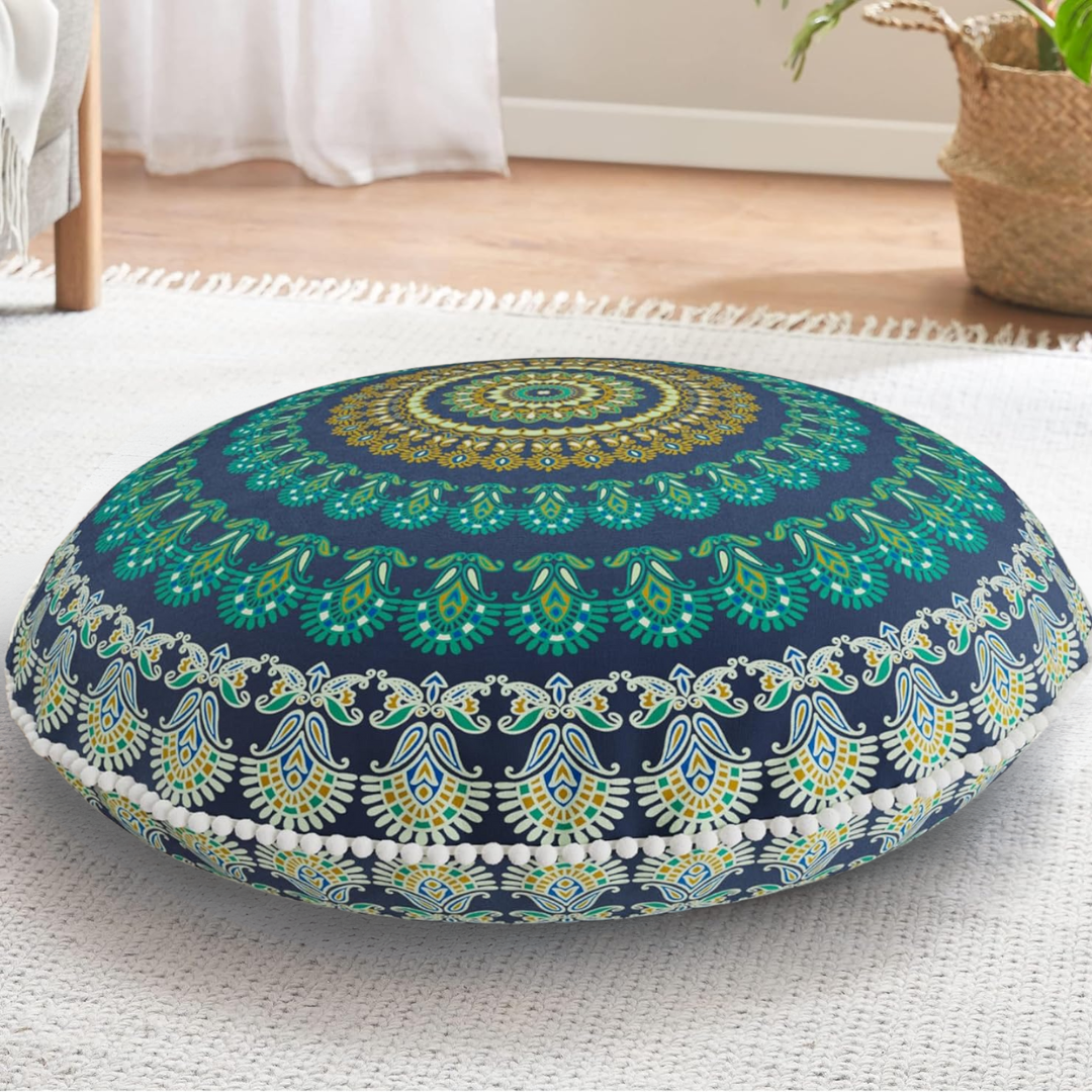 MandalaCushion – Bohemian Meditatie Kussen voor de Vloer
