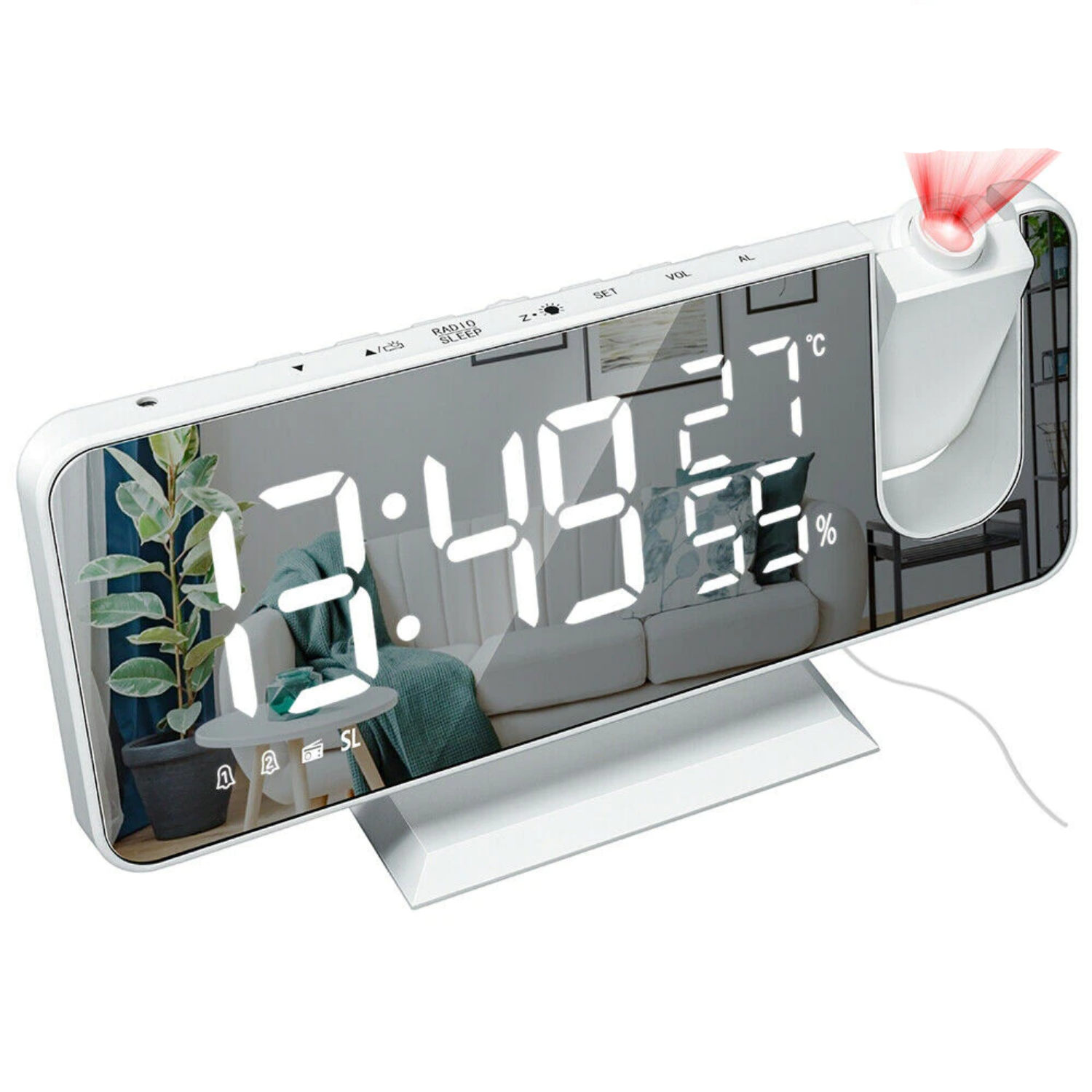 Astronatic - Innovatieve LED Projector Alarmklok met USB