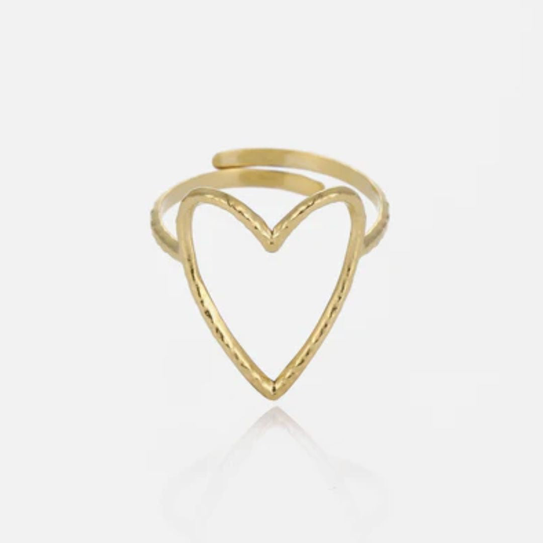 BoldHeart Ring - Elegante Open Hart Ring