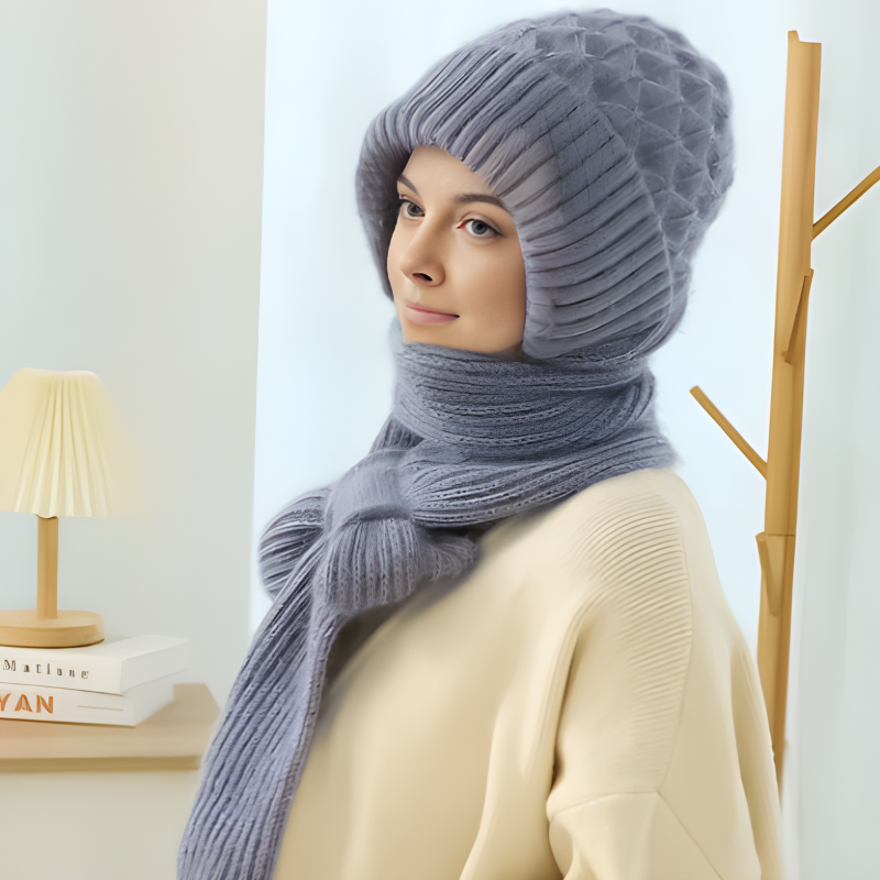 CozyWind Beanie & Sjaal Set - Dames Wintermode