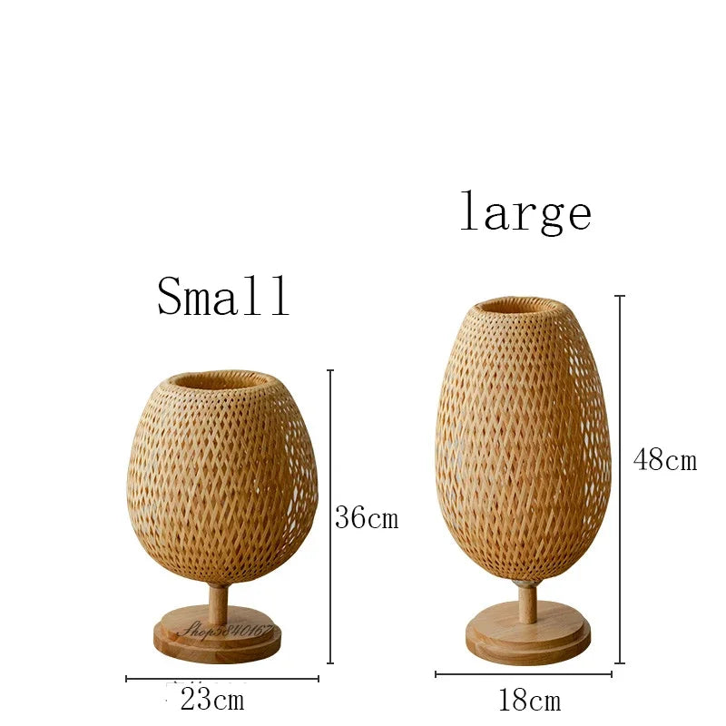 VintageBamboo - Bamboe Vintage Tafellamp