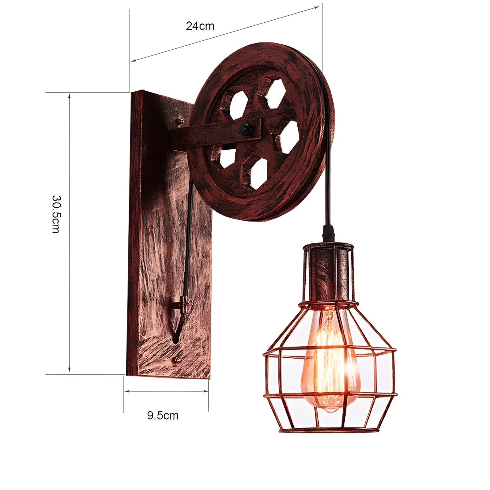 Luxe Vintage LED Wandlamp – Industriële Stijlverlichting van ShineGlow