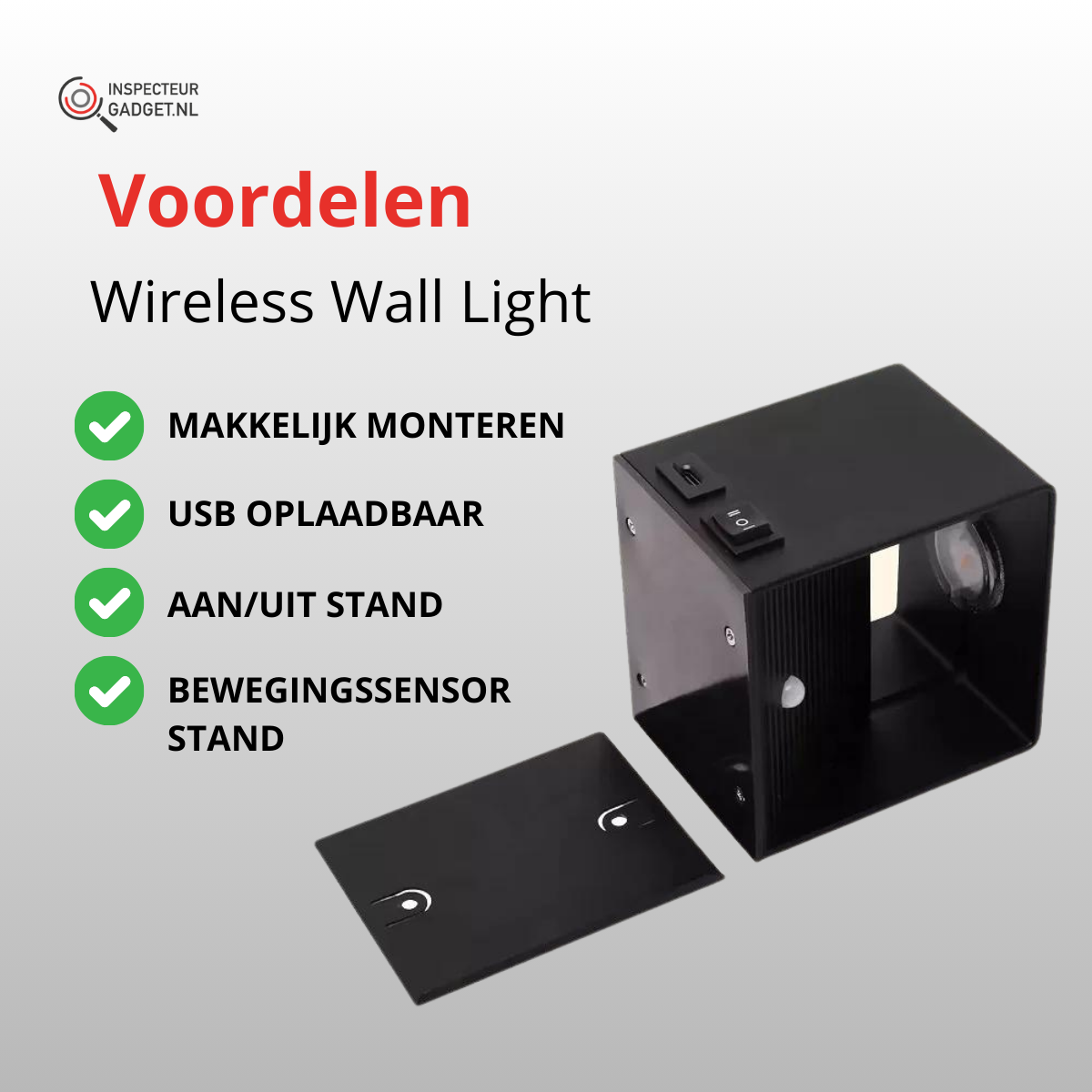 Lumina Muurlamp™ - Draadloze Oplaadbare Muurlamp