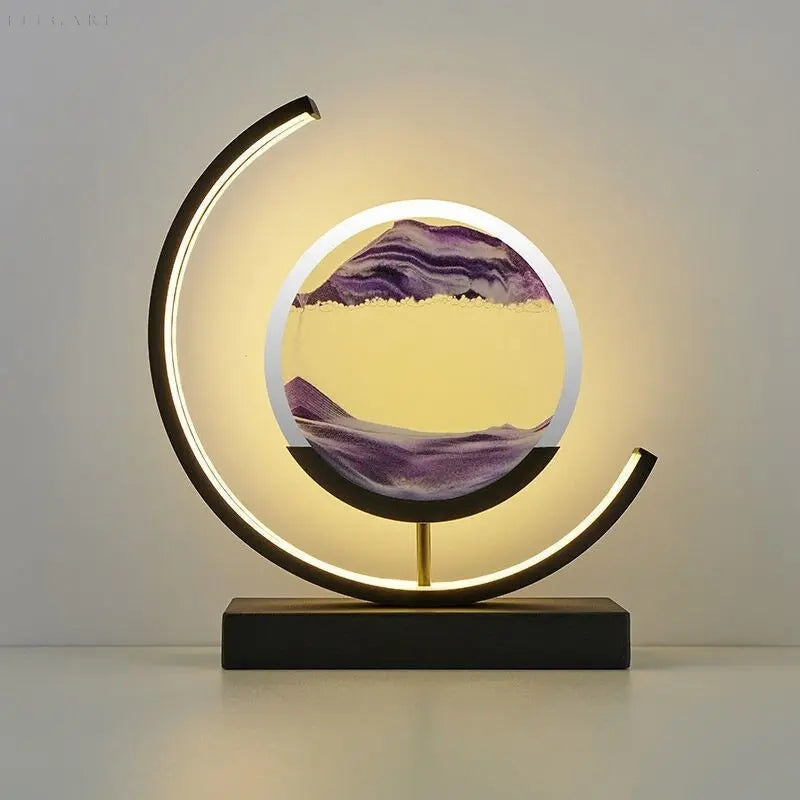 ZenScape Harmonie Lamp – Sfeervolle Verlichting met Bewegend Zand Kunstwerk