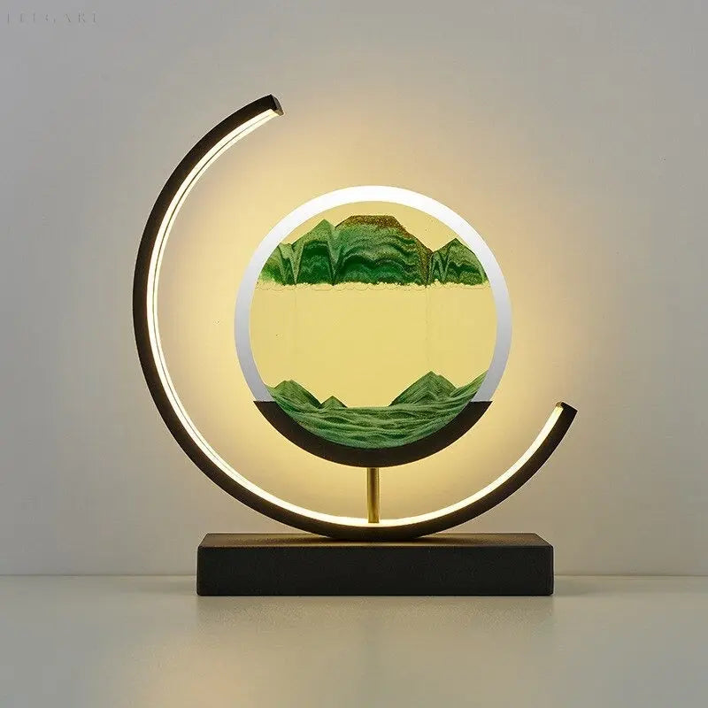 ZenScape Harmonie Lamp – Sfeervolle Verlichting met Bewegend Zand Kunstwerk