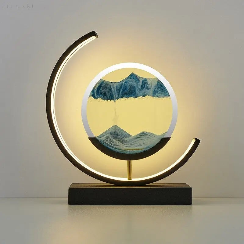 ZenScape Harmonie Lamp – Sfeervolle Verlichting met Bewegend Zand Kunstwerk
