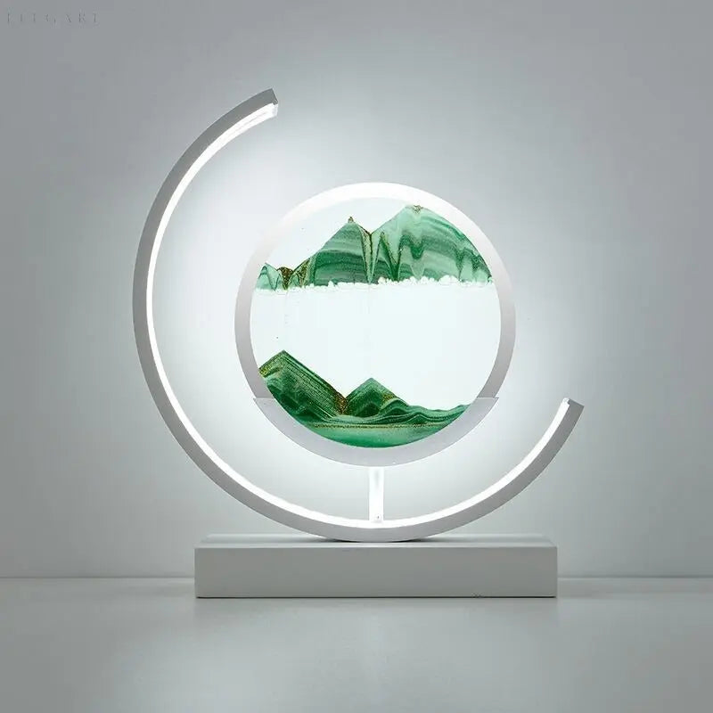 ZenScape Harmonie Lamp – Sfeervolle Verlichting met Bewegend Zand Kunstwerk
