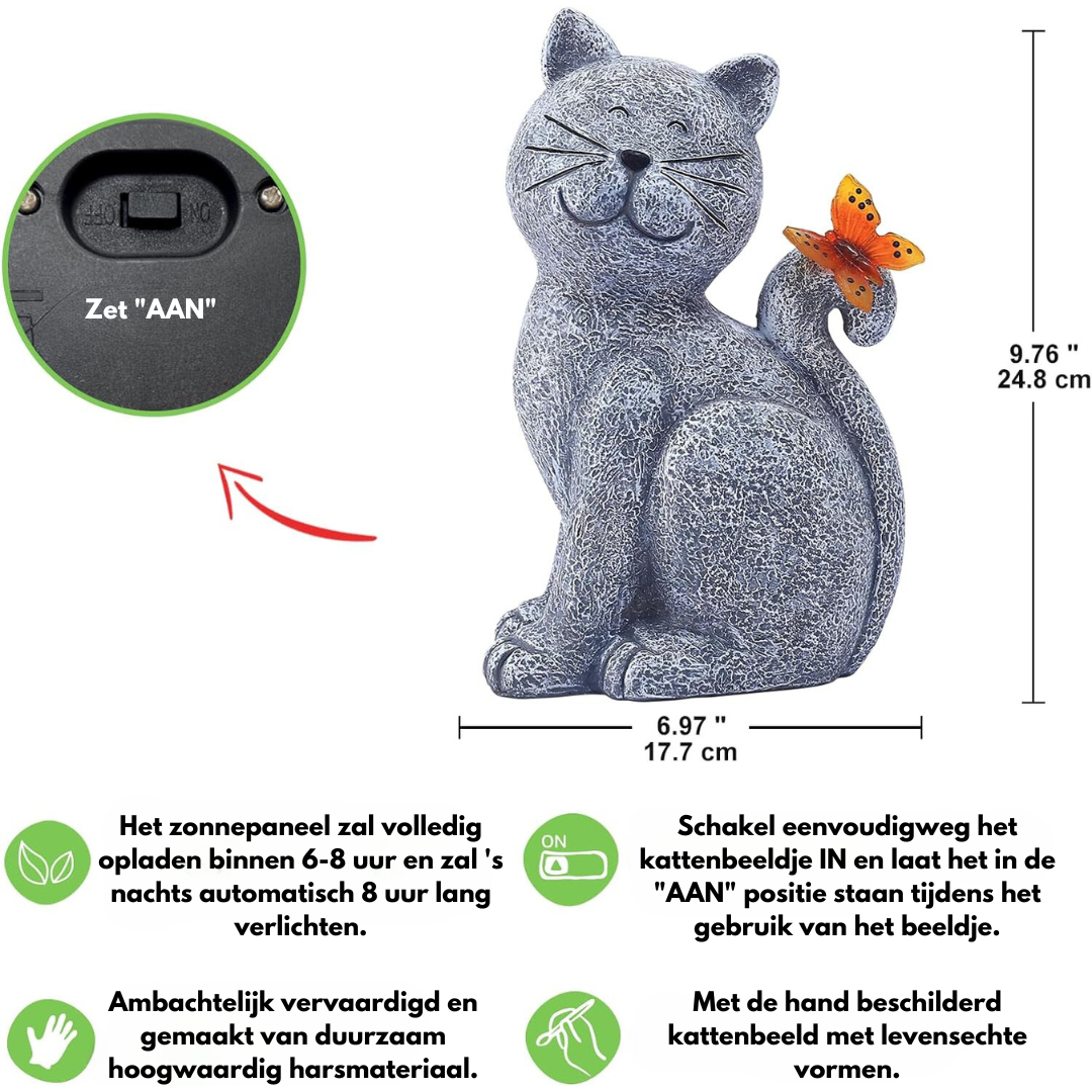 EnchantedKitty - Elegante Decoratieve Kat voor Buitenruimte