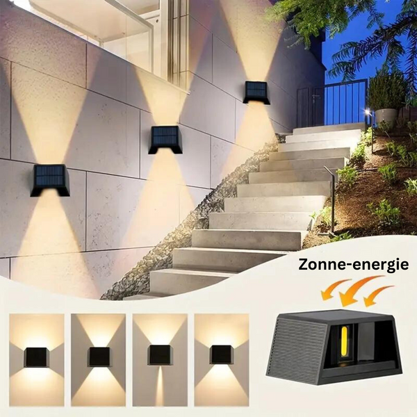 Draadloze LED Solar Wandlampen Pro - Creëer de perfecte sfeer in jouw tuin!