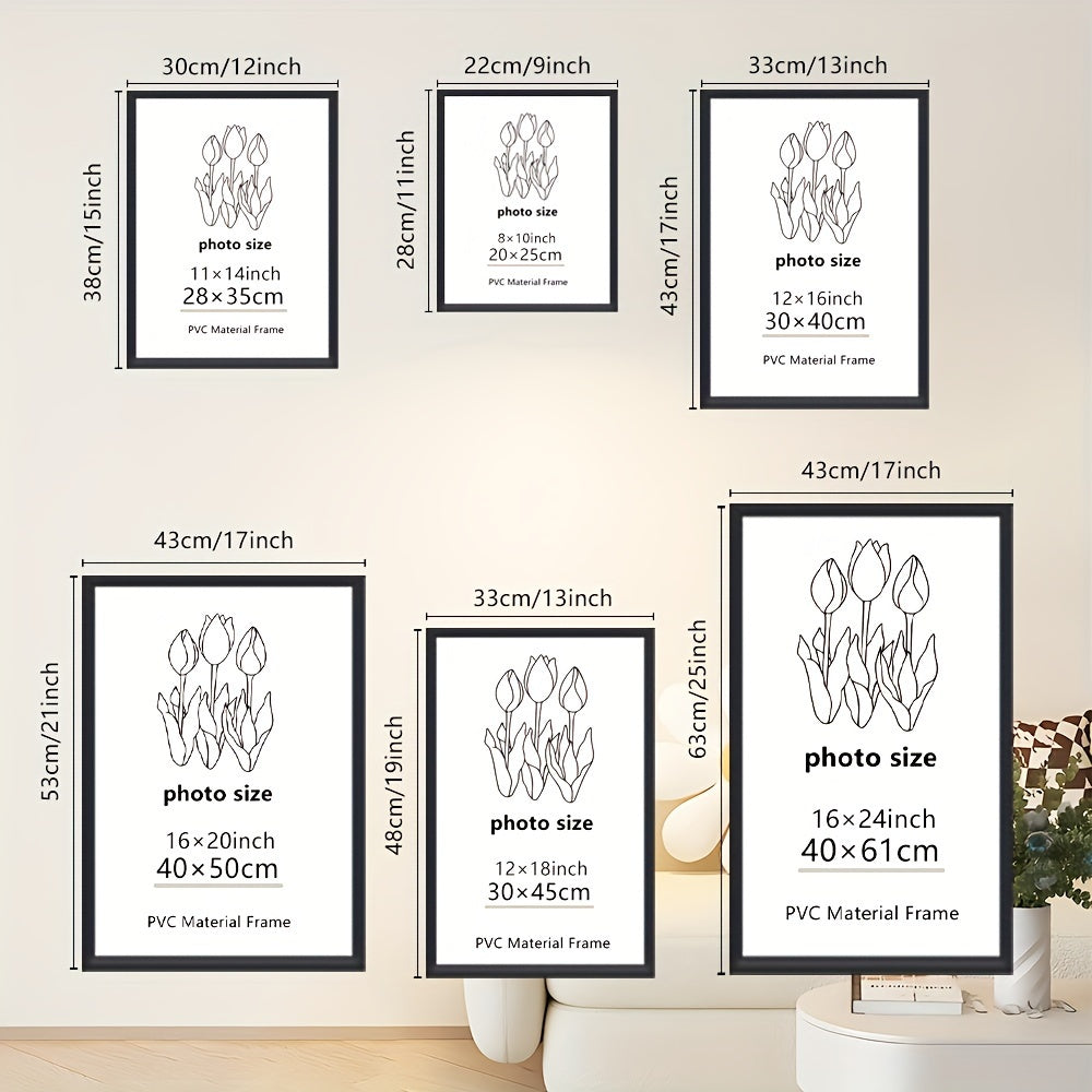 GalleryFrame – Set van 3 Zwarte Fotolijsten voor Wanden en Tafels