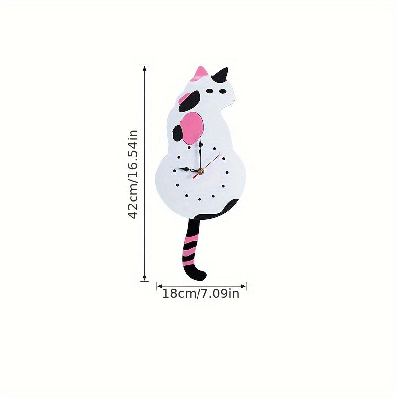 SwingTail Clock - Stil Schommelstaart Kat Wanddecoratie