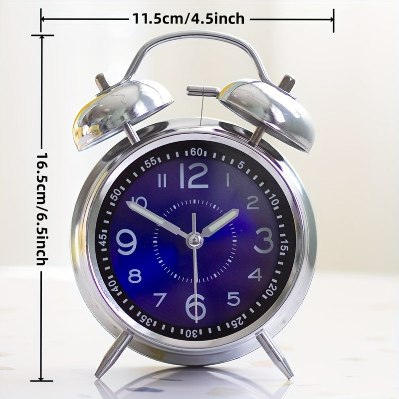 RetroBell Clock – Stijlvolle Stille Wekker met Verlichting