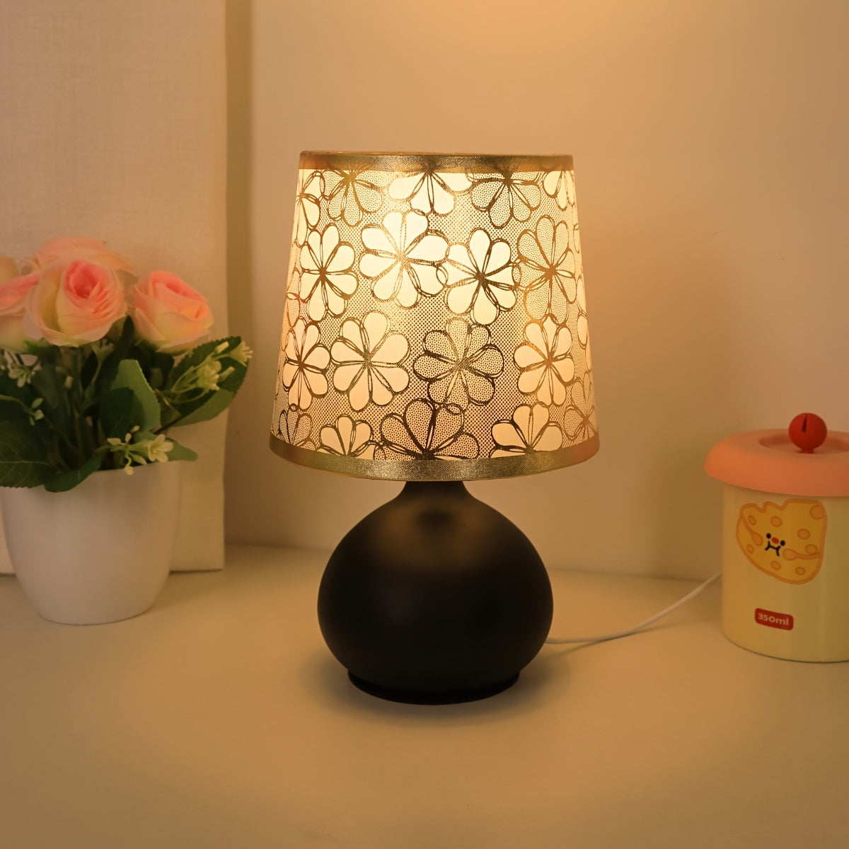 RetroLamp – Scandinavische Stoffen Tafellamp met USB