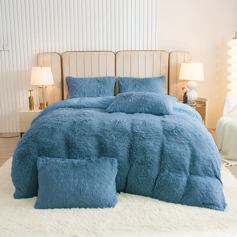 Ultrazachte Pluche Dekbedovertrek Set met Rits - Luxe & Comfort