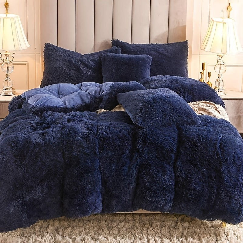 Ultrazachte Pluche Dekbedovertrek Set met Rits - Luxe & Comfort