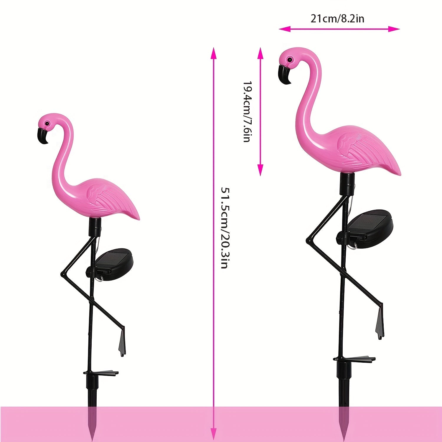 SolarFlamingo Light - Elegante Zonne-energie Flamingo Tuinlamp