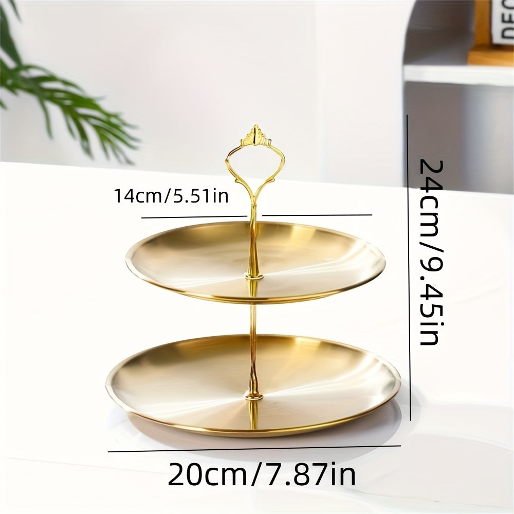 SteelTower - Elegante Drievoudige Serveerschaal voor Feestjes