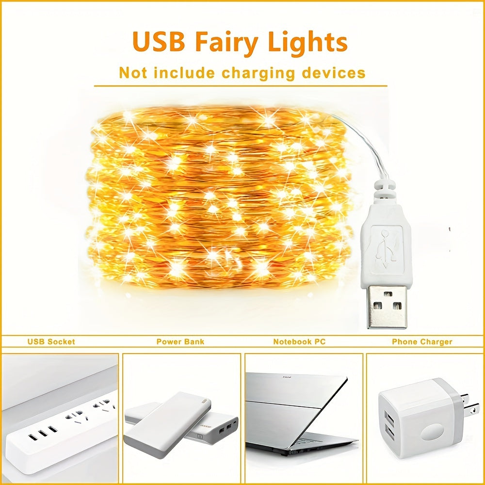 TwinkleWire - USB LED Lichtslinger in Koperdraad
