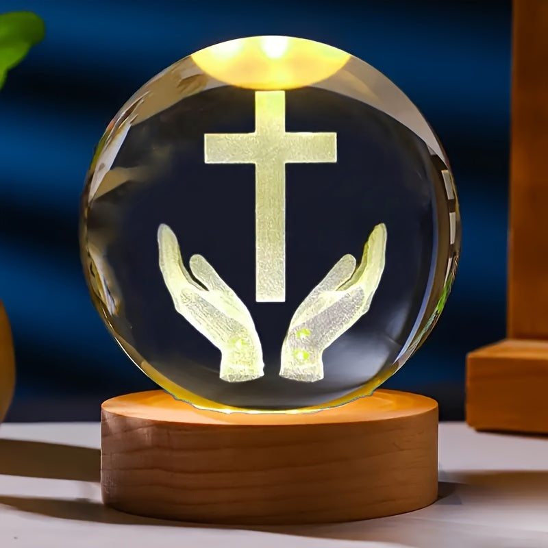 CrystalGlow Lamp - Elegant 3D Kristallen Nachtlicht