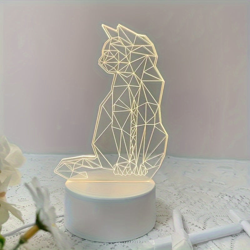CatGlow Lamp - Moderne 3D USB Nachtlamp