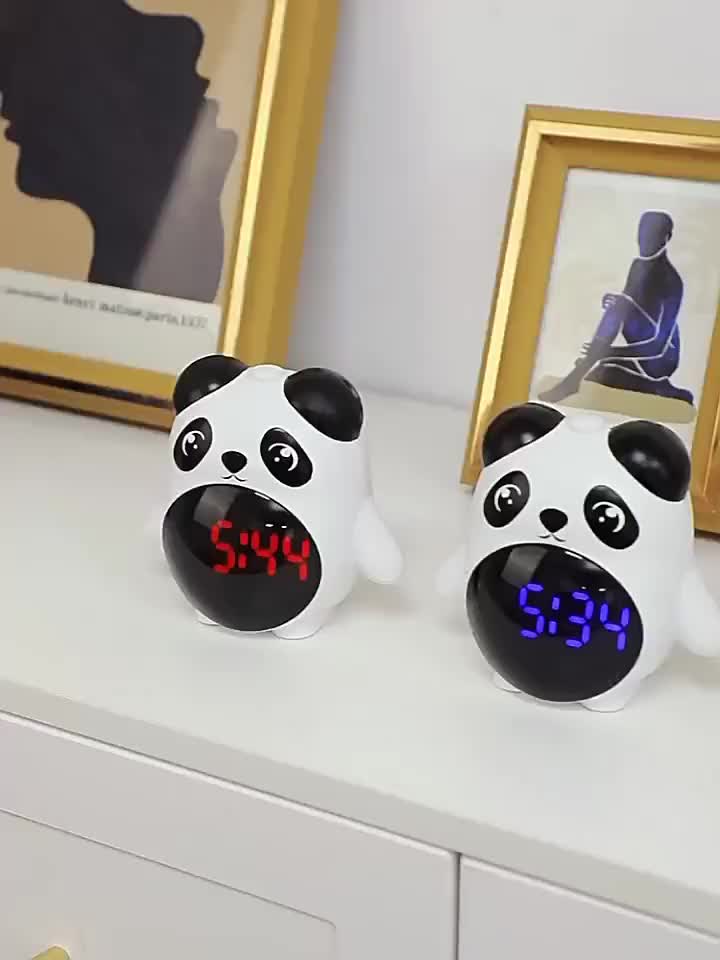 PandaGlow Clock - Schattige Oplaadbare Wekker met Temperatuur