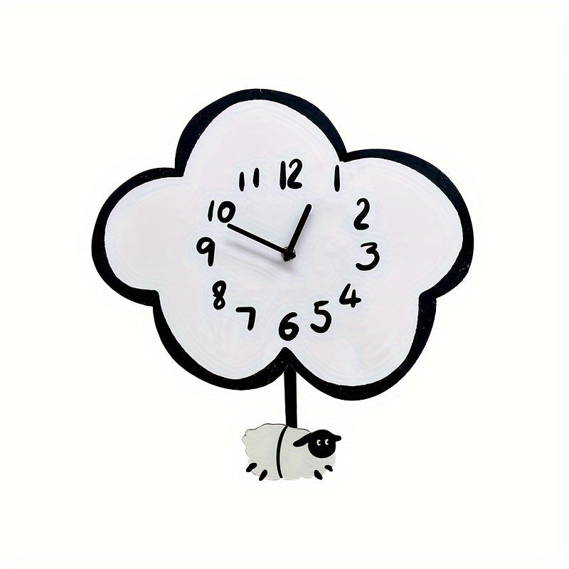 CloudSwing Clock – Schommelend Schaap Wandklok