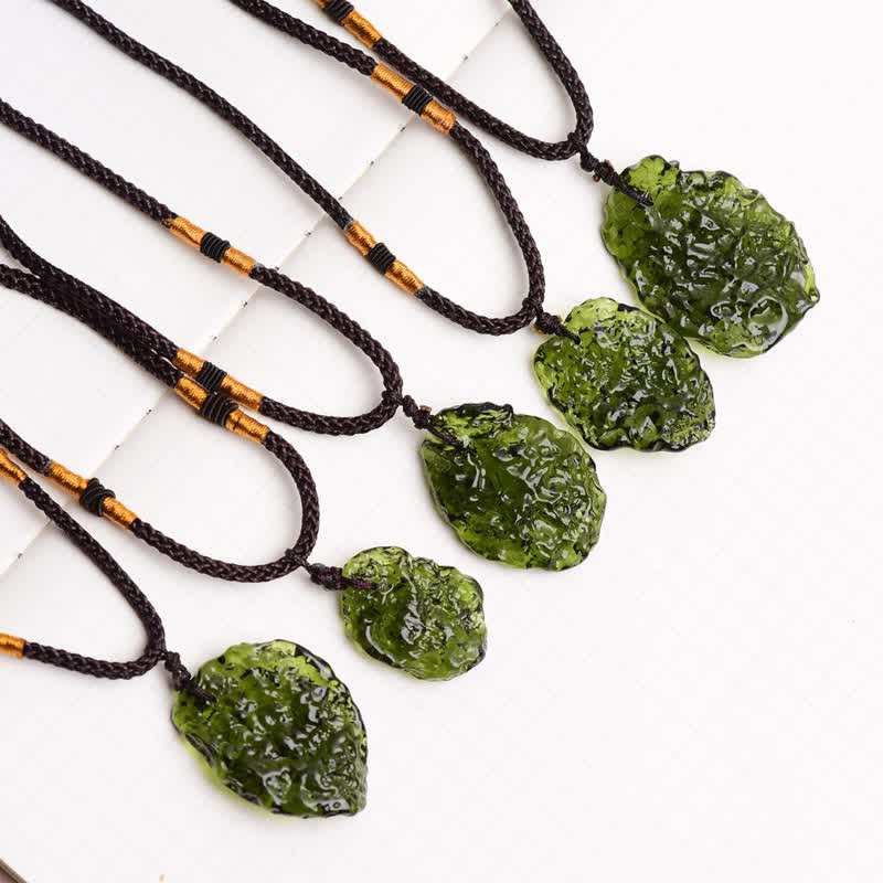 Alina's Enchanting Green Moldavite Pendant Necklace for Purification