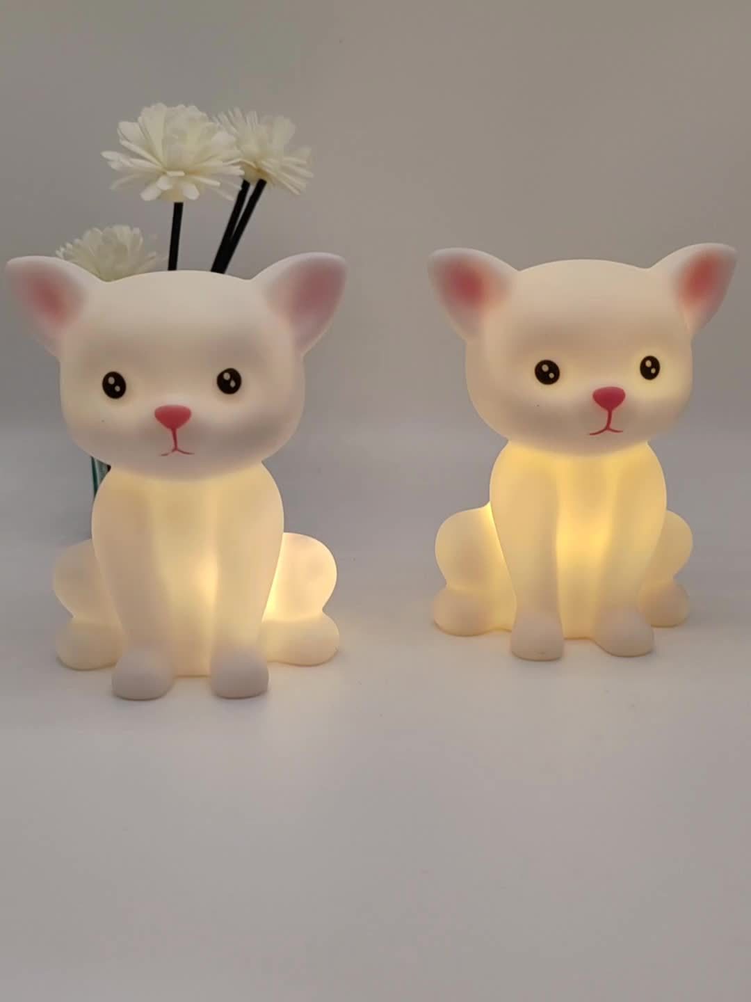 KittyGlow Lamp - Schattige LED Tafellamp met Draadloze Voeding