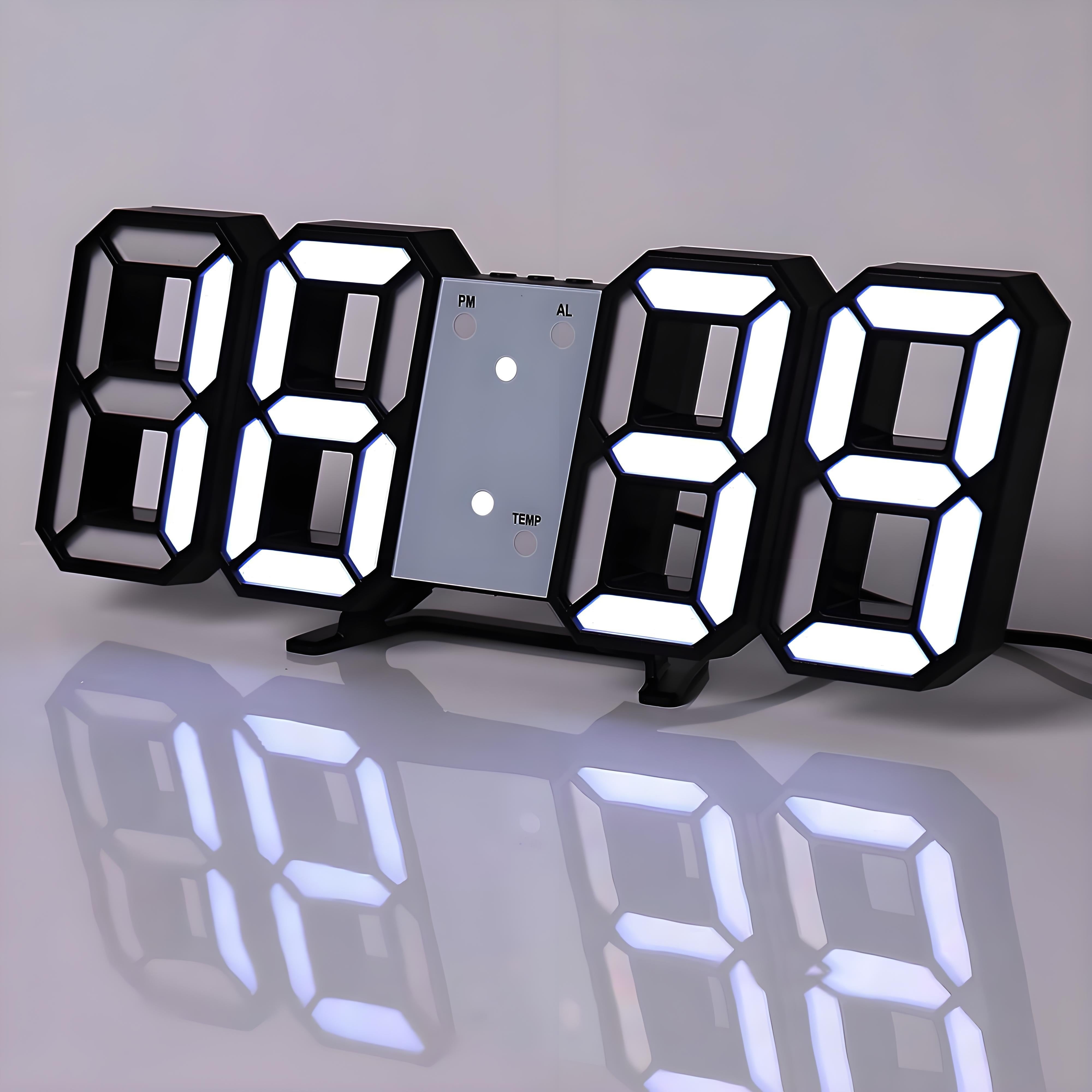 DigiTime Clock – LED 3D Klok met Kalender & Temperatuur