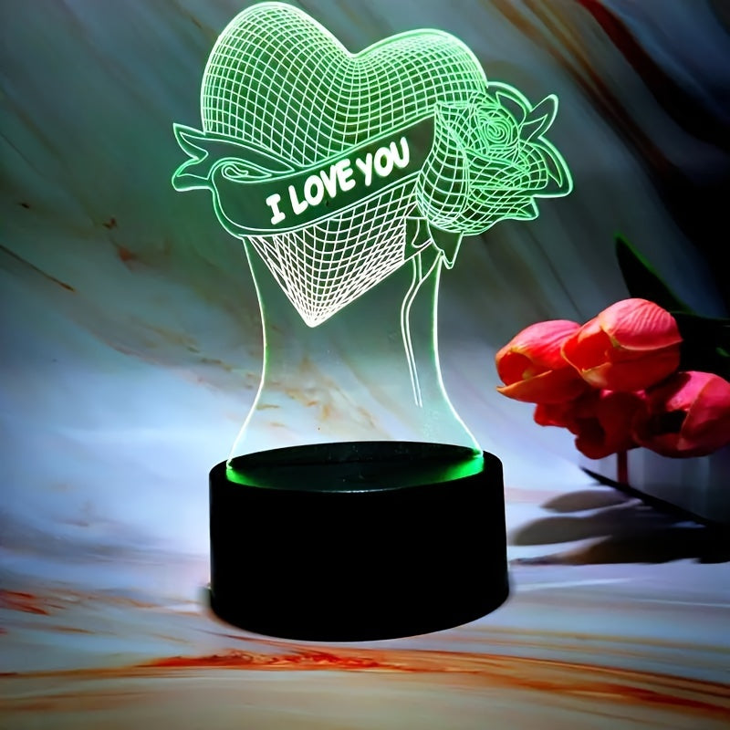 GlowCraft Lamp - 3D LED Illusie met Touch en 7 Kleuren