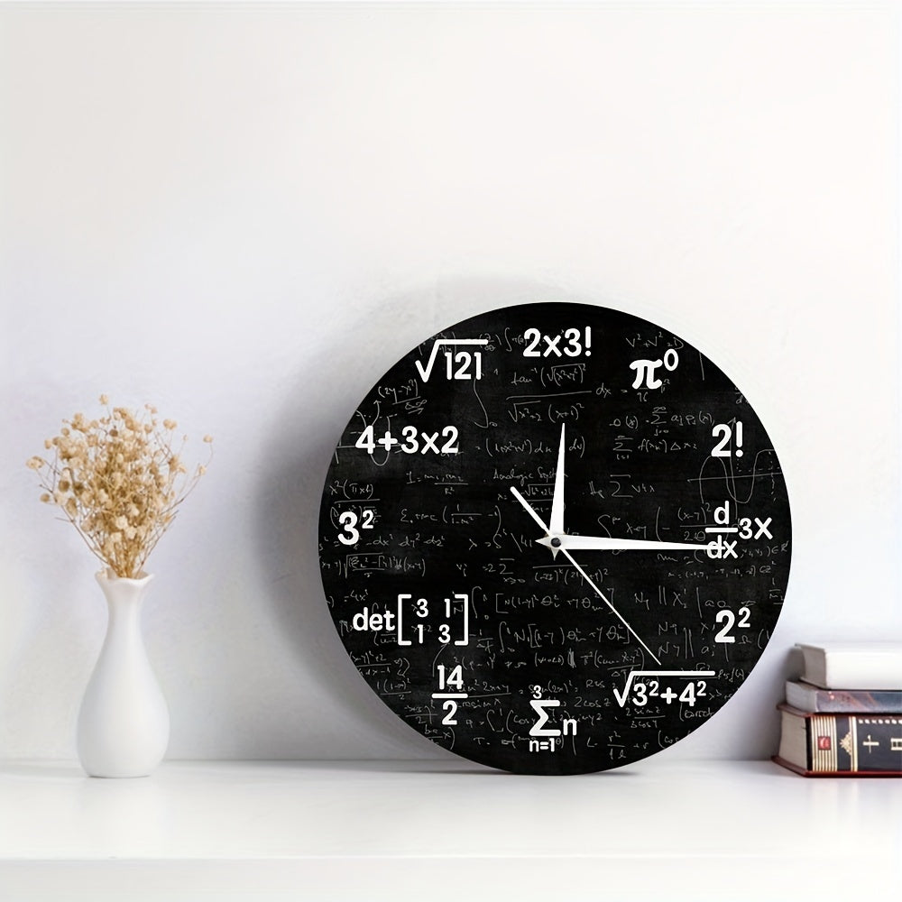 MathMirror Clock - Moderne Acryl Wandklok met Formules