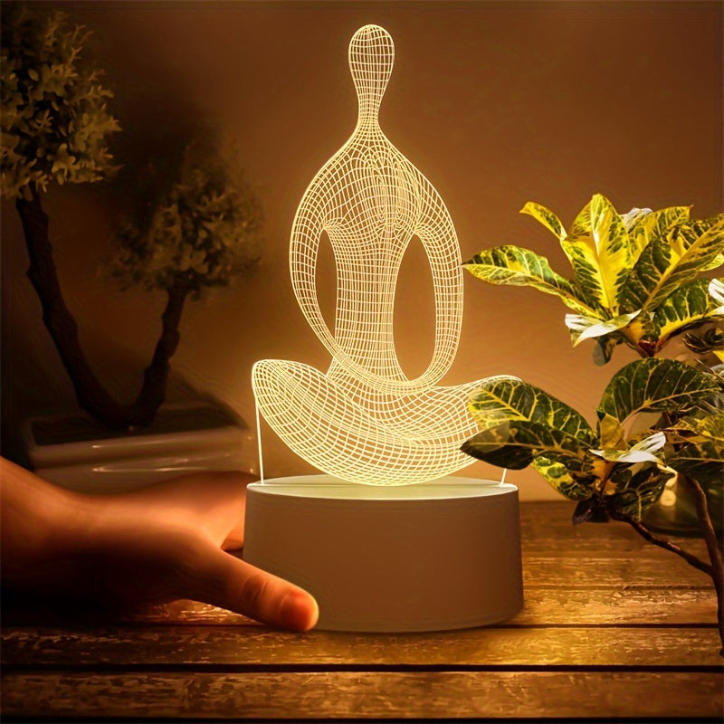 ZenLight - Modern 3D Yoga Nachtlamp