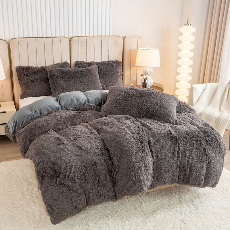 Ultrazachte Pluche Dekbedovertrek Set met Rits - Luxe & Comfort