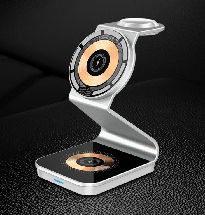 Chargy Pro - Stijlvolle Magnetische Draadloze 3-in-1 Oplader