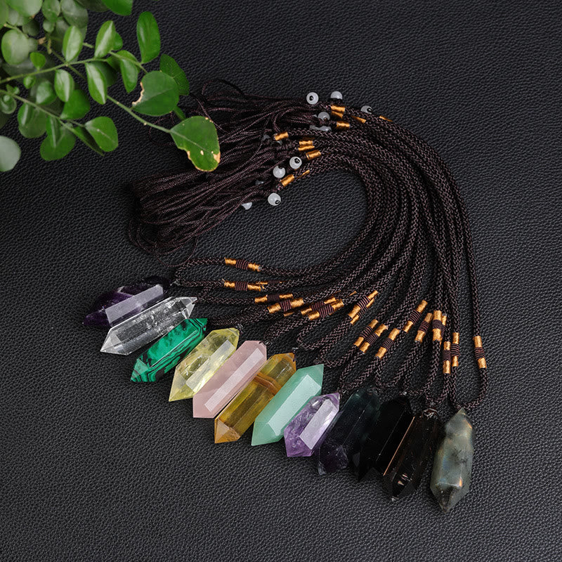 Amethist Healing Crystal Necklace - Lyra Collection