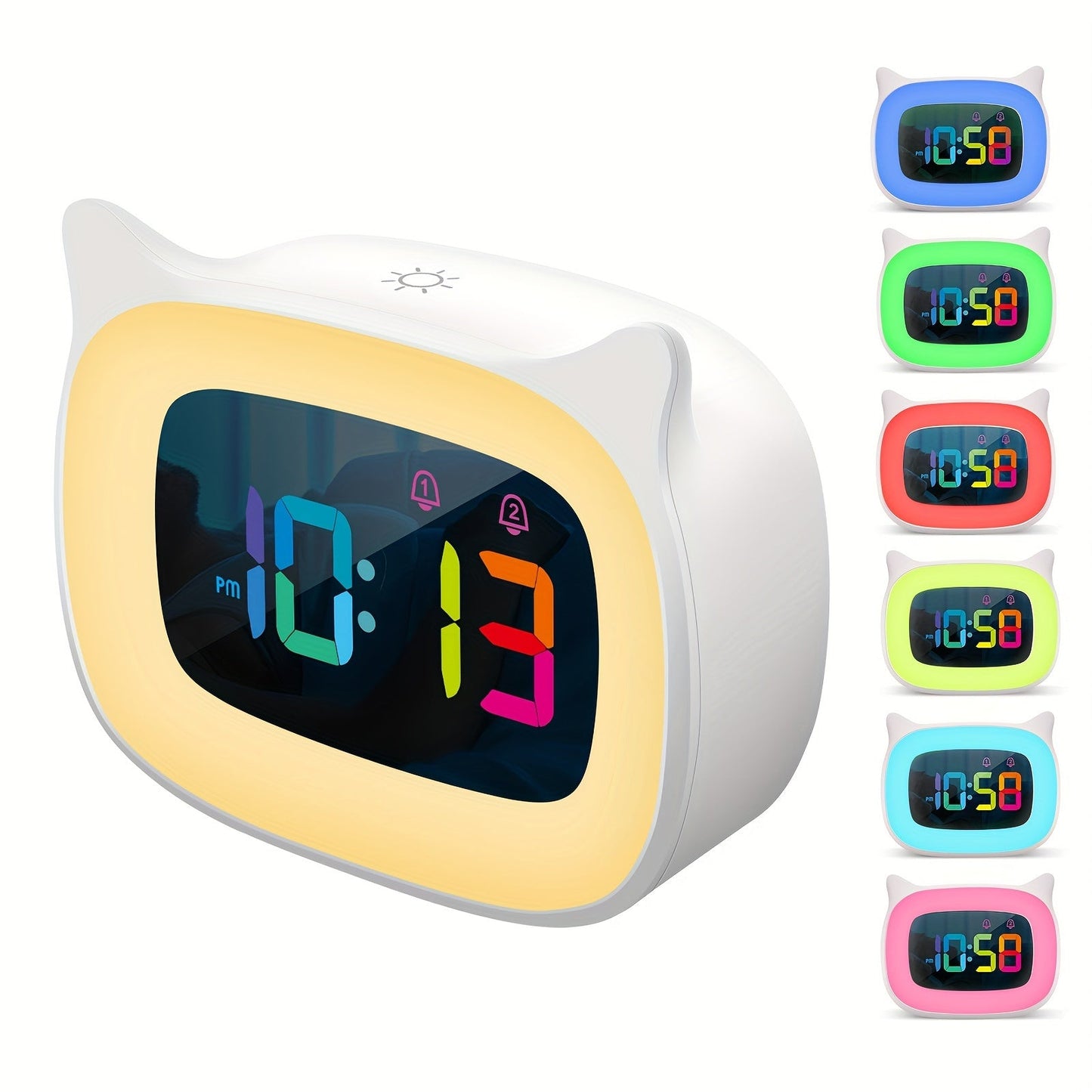 CatGlow – Charmante LED Oorwekker met Sfeerverlichting