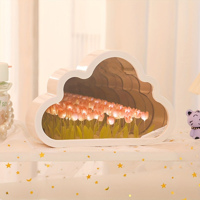 TulipGlow Lamp – LED Nachtlamp met Bloemenstijl