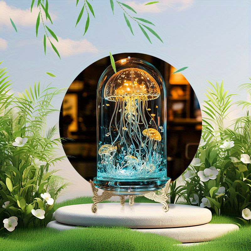 CrystalJelly – Artistieke Glazen Jellyfish Lamp