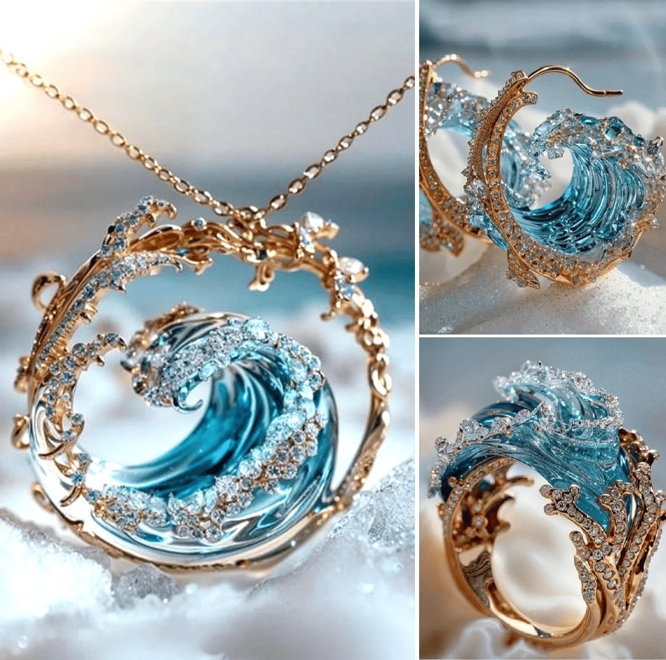 OceanSpirit Necklace - Elegante Maritieme Ketting in Goud/Zilver