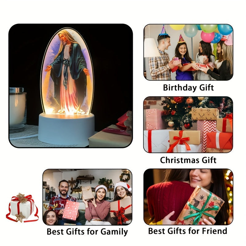 SacredGlow – LED Nachtlamp Maagd Maria met USB