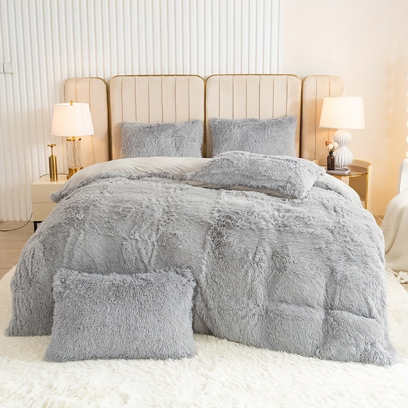 Ultrazachte Pluche Dekbedovertrek Set met Rits - Luxe & Comfort