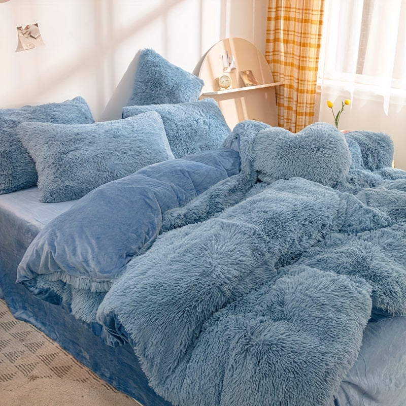 Ultrazachte Pluche Dekbedovertrek Set met Rits - Luxe & Comfort