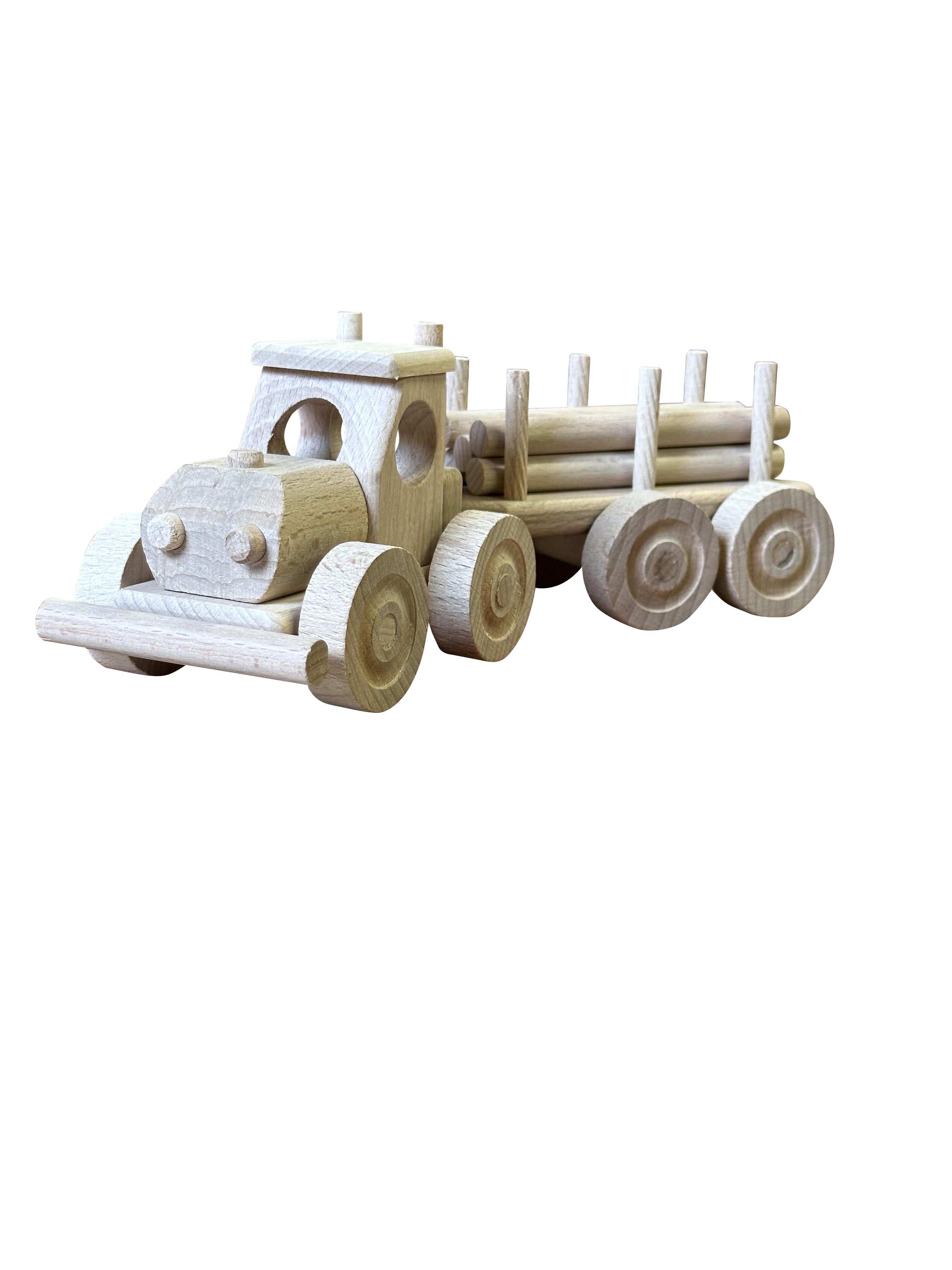 WoodTruck – Houten Speelvrachtwagen met Aanhanger
