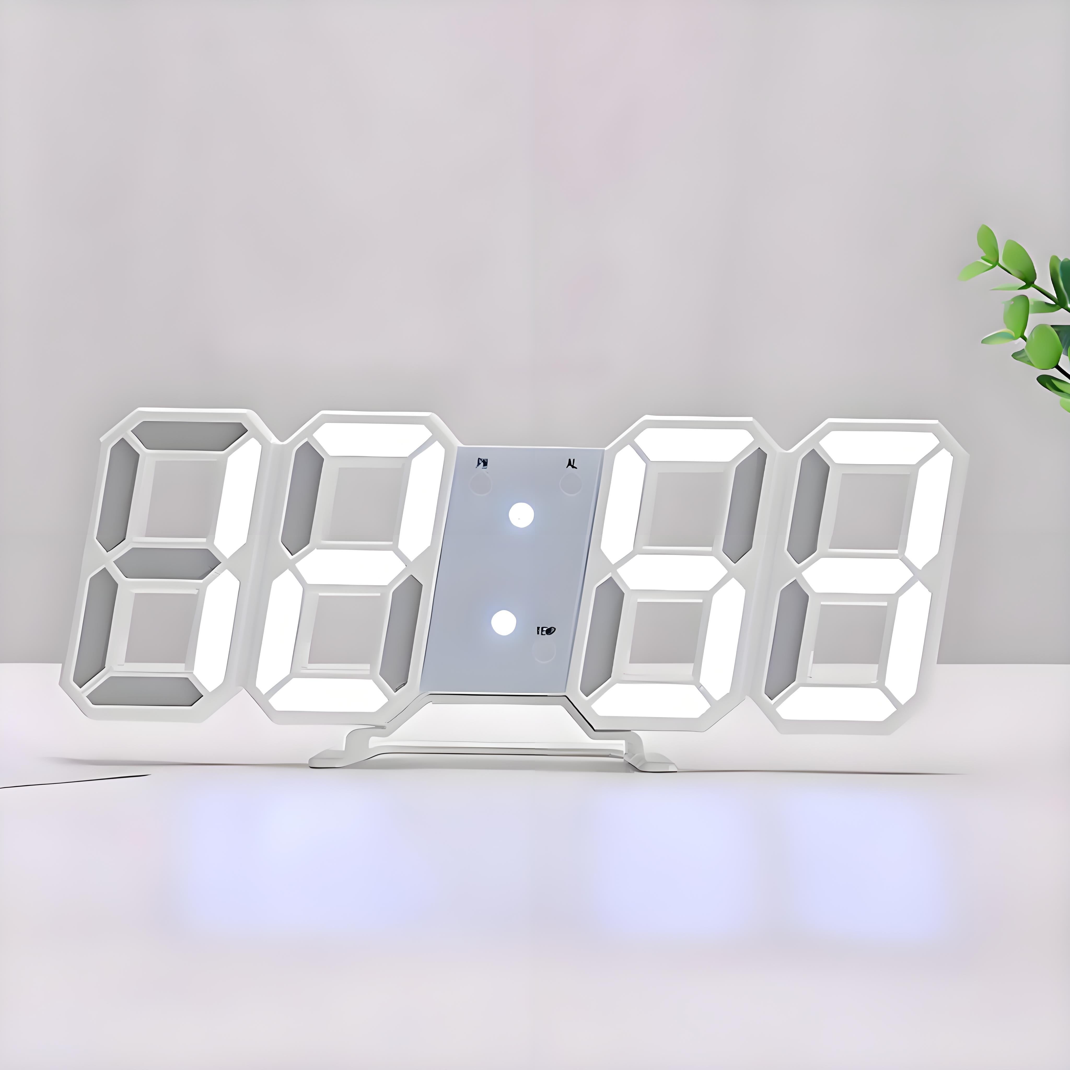 DigiTime Clock – LED 3D Klok met Kalender & Temperatuur