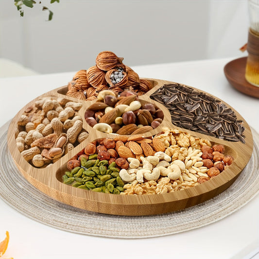 BambooServe - Elegante Ronde Snackplank voor Jouw Keuken