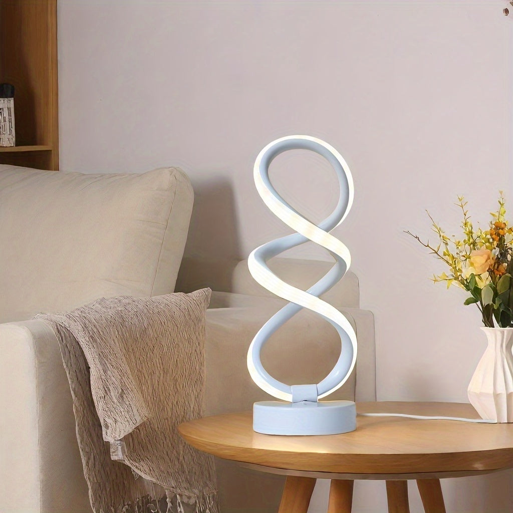 SpiraLux - Elegante Spiral Tafellamp met Kleurkeuze