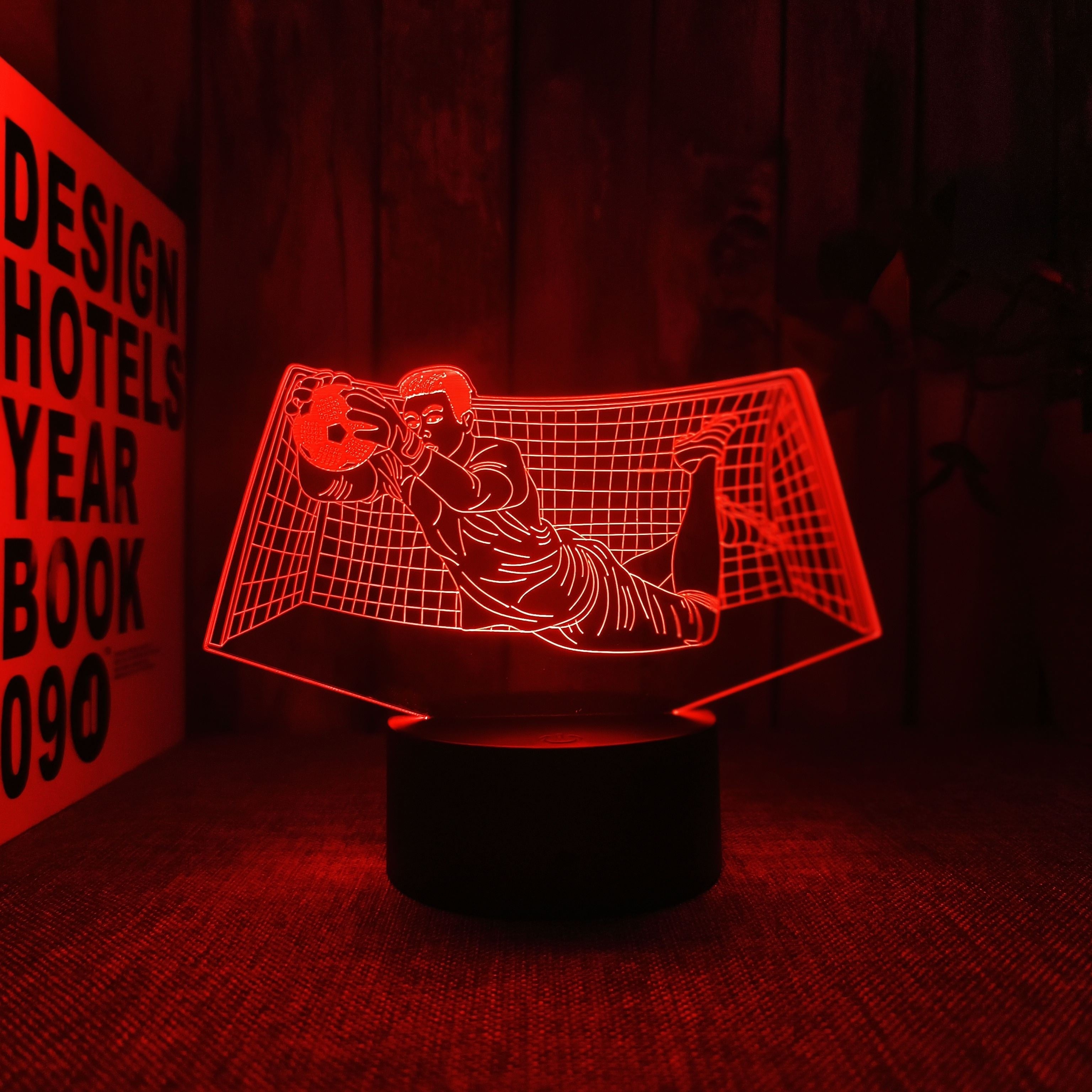 KeeperGlow – 3D Voetbalkeeper Nachtlamp met Touch