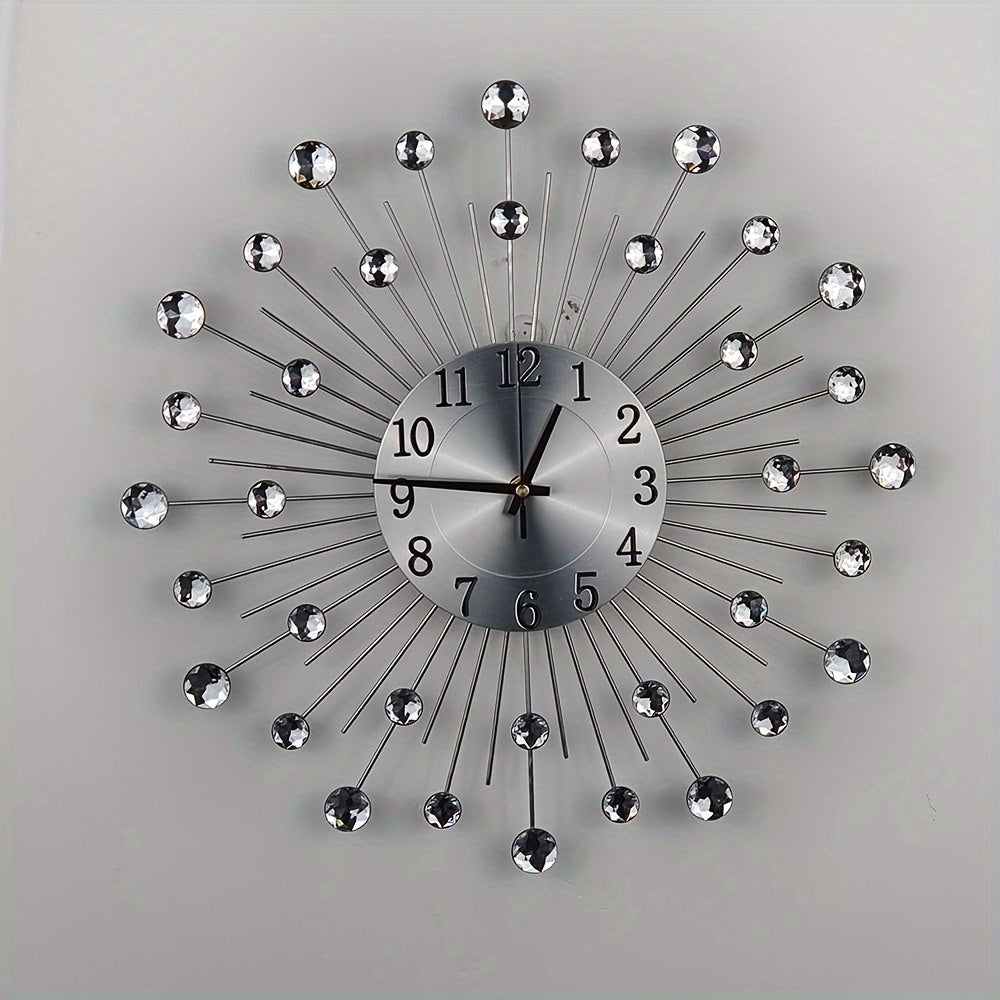 LuxeTime Clock - Elegante Wandklok met Kristaldetails